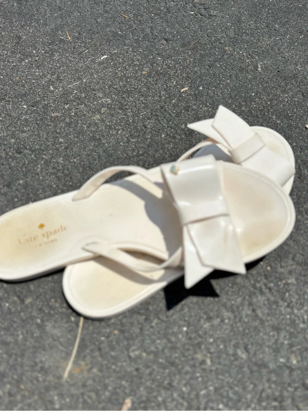 kate spade cream bow slide sandals